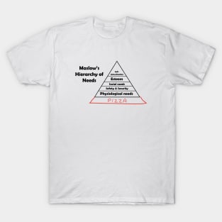 Maslow's Hierarchy of Pizza T-Shirt